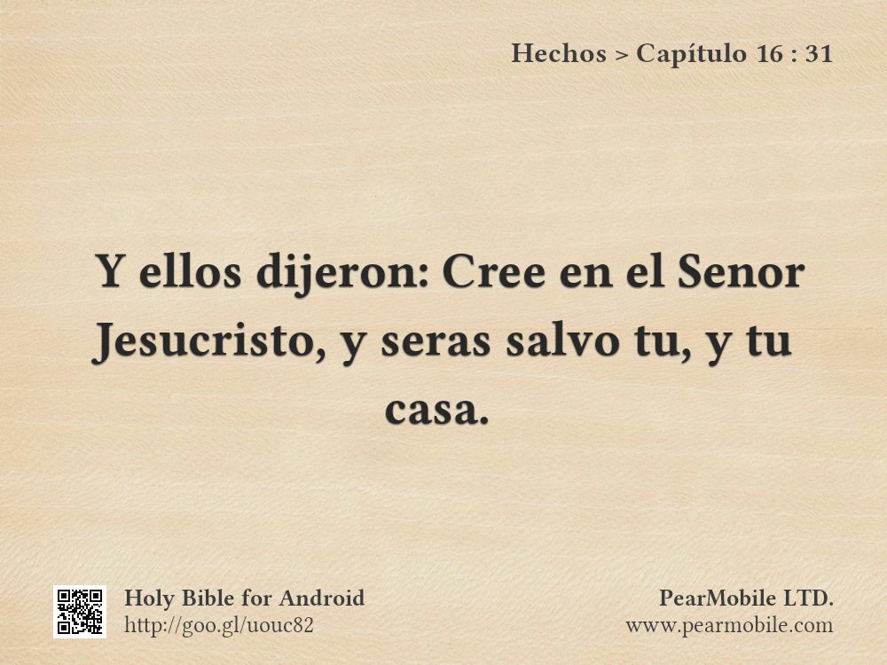 Hechos, Capítulo 16:31